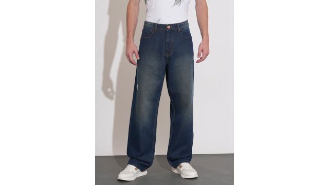 Being Human Men Anti Fit Mildly Distressed Heavy Fade Jeans