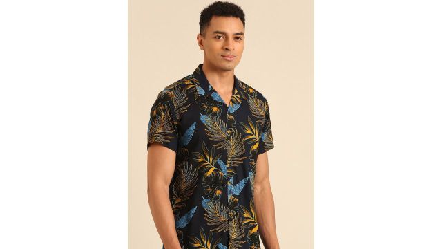 Being Human Slim Fit Tropical Printed Casual Shirt