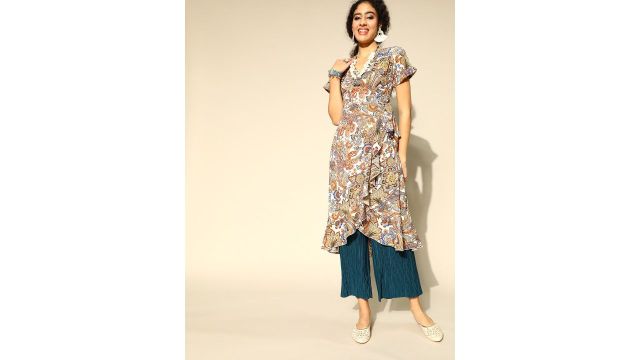 Berrylush Women Multicoloured Ethnic Motifs Printed Kurta
