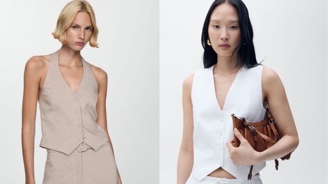 Best MANGO cropped waistcoats to check out