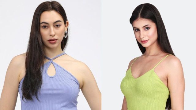 Best curated strappy solid tops on Myntra