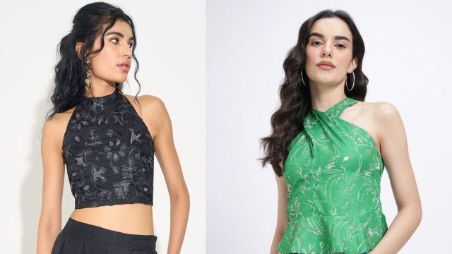 Best smocked halter neck tops at ₹241 during Myntra Diwali Sale 2025