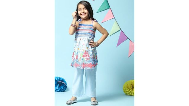 Biba Animal Printed Kurta with Palazzos