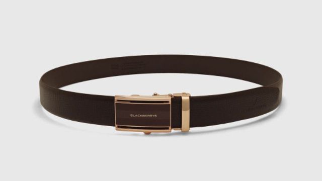 Blackberrys Men Textured Leather Belt