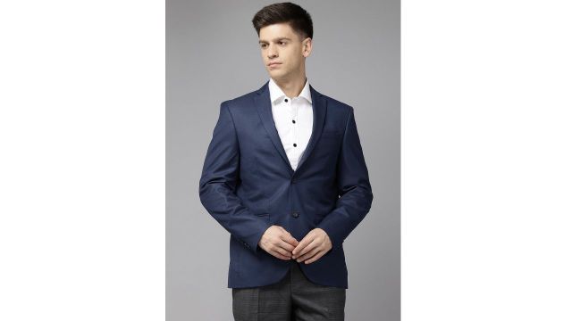 Blackberrys Slim Fit Notched Lapel Single-Breasted Blazer