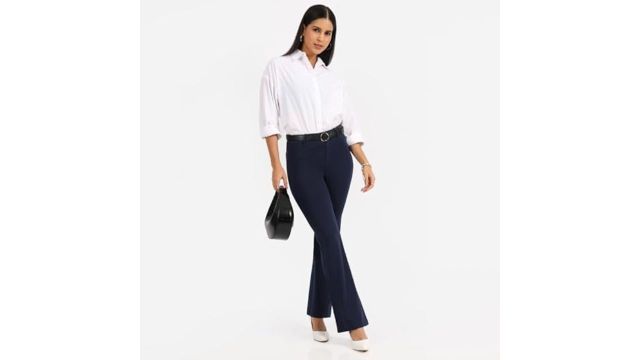 BlissClub AM:PM Air Flare Trousers Cotton for Women