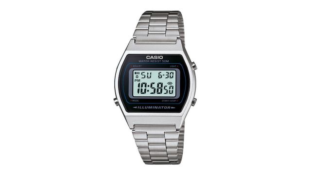 CASIO Vintage B640WD-1AVDF (Black Dial, Silver Bracelet)