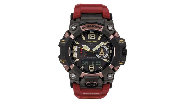CASIOMen G-Shock Mudmaster GWG-B1000-1A4DR Ana-Digi Dial Red Resin Band Watch G1474