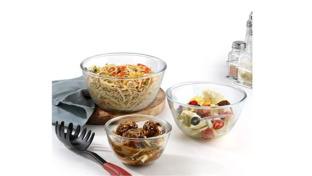 CELLO Ornella Toughened Glass Mixing Bowl Set of 3