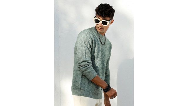 Campus Sutra Cable Knit Cable Knit Woollen Pullover