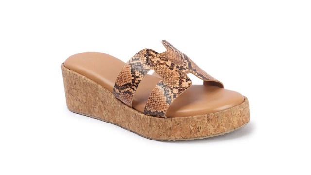 Carlton LondonPrinted Open Toe Wedge Heels