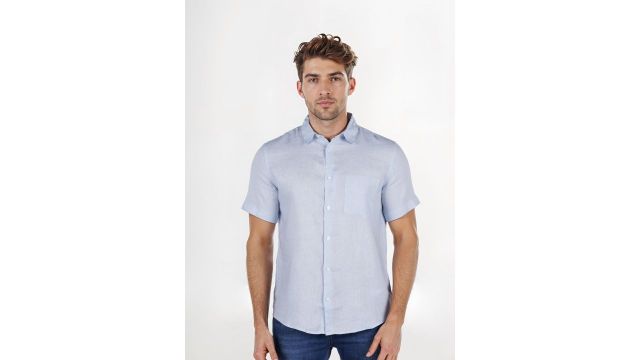 Celio Men Classic Opaque Pure Linen Casual Shirt