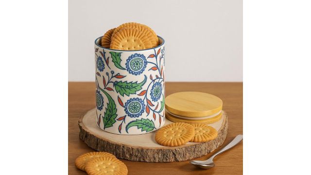 Chumbak 650 ml Stoneware Storage Jar Set