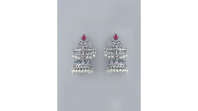 DASTOOR Contemporary Jhumkas Earrings