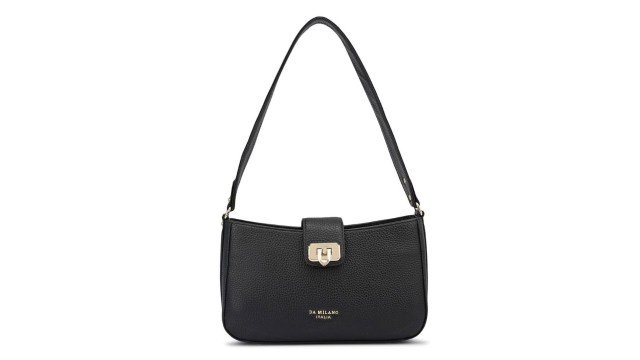 Da MilanoLeather Structured Shoulder Bag