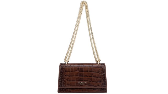 Da MilanoWomen Animal Printed Structured Leather Shoulder Bag