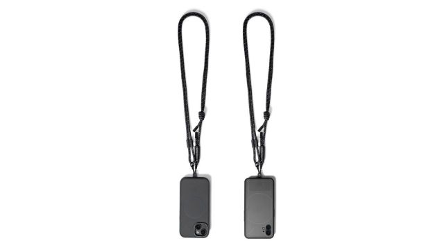 DailyObjects Black Reflective Crossbody Phone Lanyard