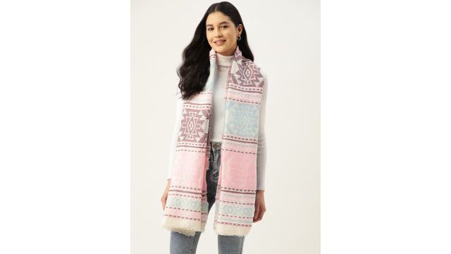 DressBerry Women Self Design Wool Acrylic Scarf