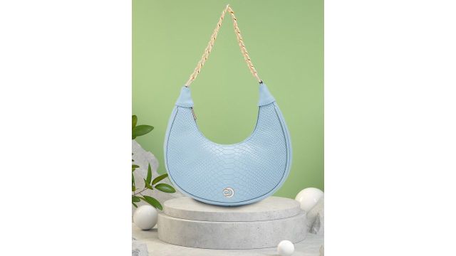 DressBerry X CAPRESE Kreya Women Blue Small Hobo Bag