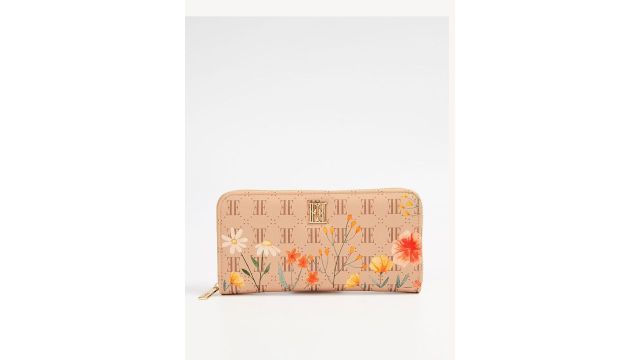 ELLE Women Floral Printed Zip Around Wallet