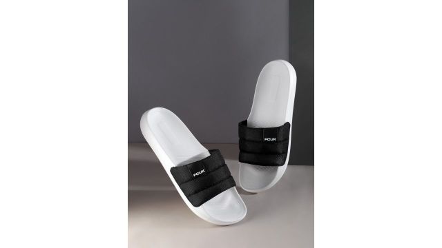 FCUK Men Solid Sliders With Brand Logo Detail