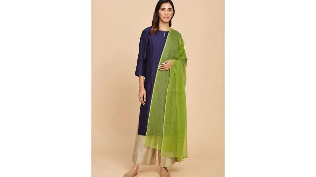 FabIndia Checked Dupatta