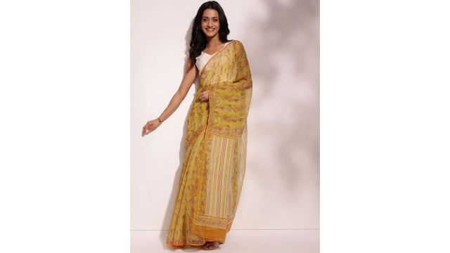 Fabindia Floral Printed Saree