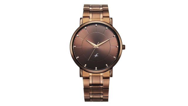 Fastrack Stunners X Special Edition Quartz Brown Dial Stainless Steel Analog Watch for Men