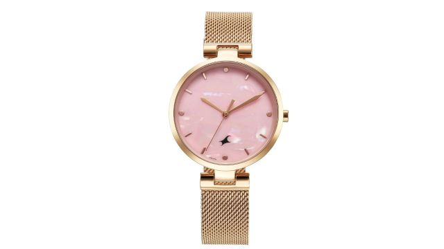 Fastrack Stunners X Special Edition Quartz MOP (Rose Gold) Dial Analog Watch for Women