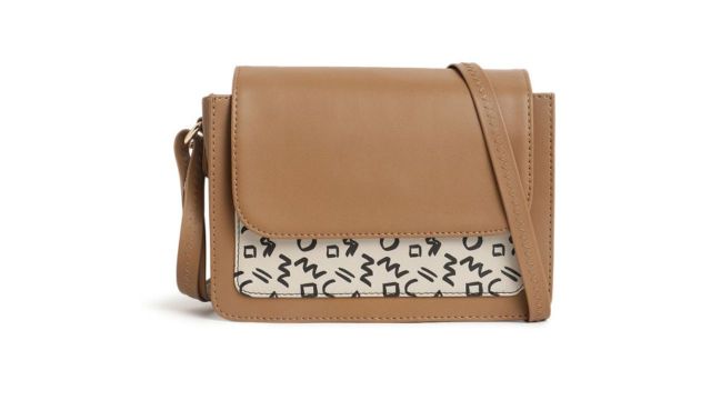 Fastrack Typography Printed PU Structured Sling Bag