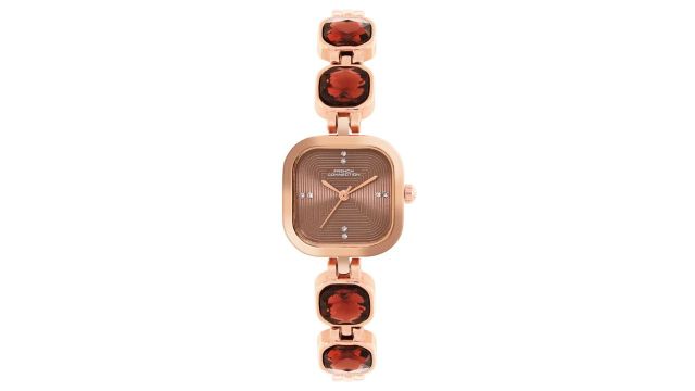 French ConnectionWomen Embellished Dial & Bracelet Style Straps Analogue Watch FCN0106BRGM