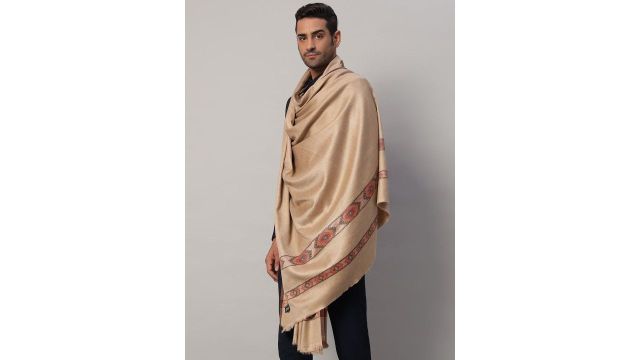 HANDICRAFT PALACE Abstract Woven Design Woollen Shawl