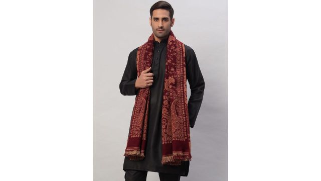 HANDICRAFT PALACE Paisley Woven Design Shawl