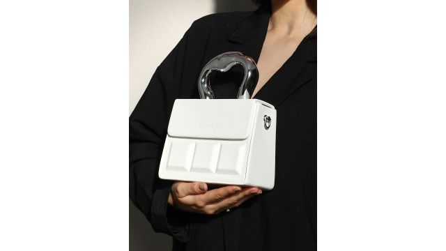 HAUTE SAUCE Leather Structured Handheld Bag