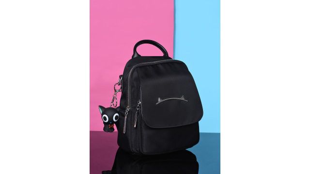 HAUTE SAUCE Women Black Backpack with Zip Lock