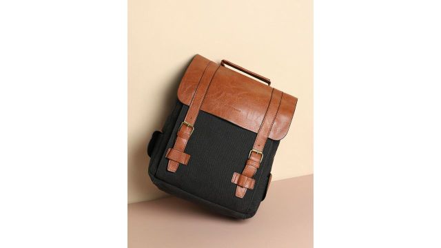 HAUTE SAUCE Women Black & Tan Backpack