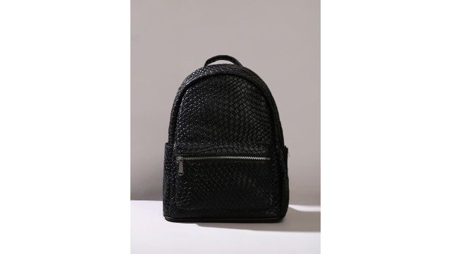 HAUTE SAUCE Women The Weave Curve Leather Backpack