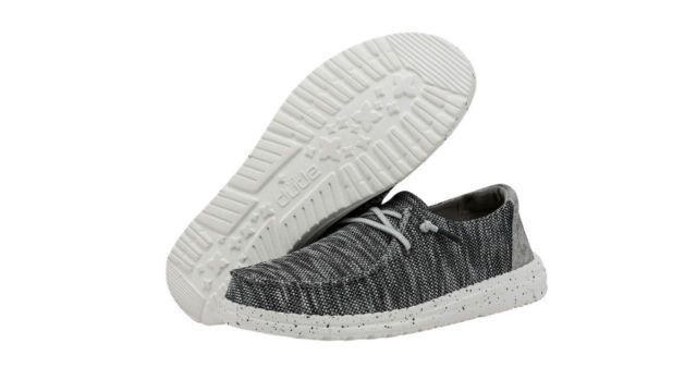 HEYDUDE Women Wendy Sox Woven Design Slip-on Stretch-Lace Sneakers