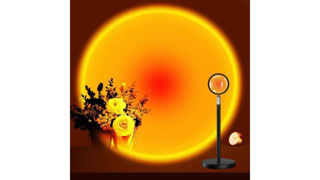 HashWOW Sunset Night Light 16 Colors Changing Sunset Projection Lamp with Remote