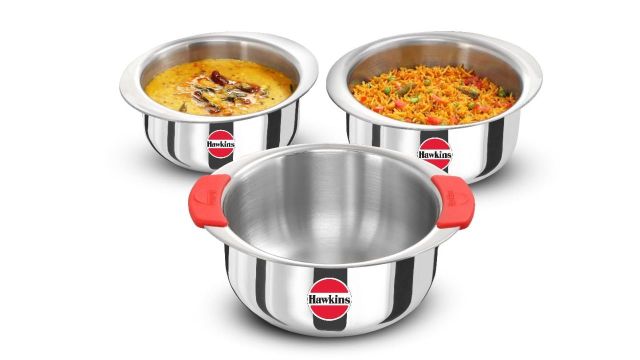 Hawkins Kitchen Gift Pack 2023 (3 Pieces Stainless Steel Patila)