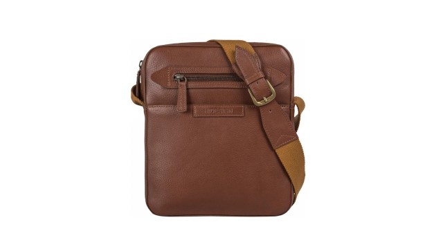 HidesignUnisex Tan Brown Solid Leather Messenger Bag