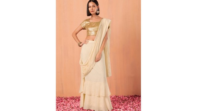 INDYAFoil Printed Ready To Wear Sarees