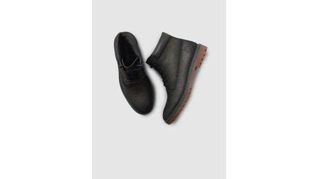 Jack & Jones Men Mid‑Top Leather Biker Boots