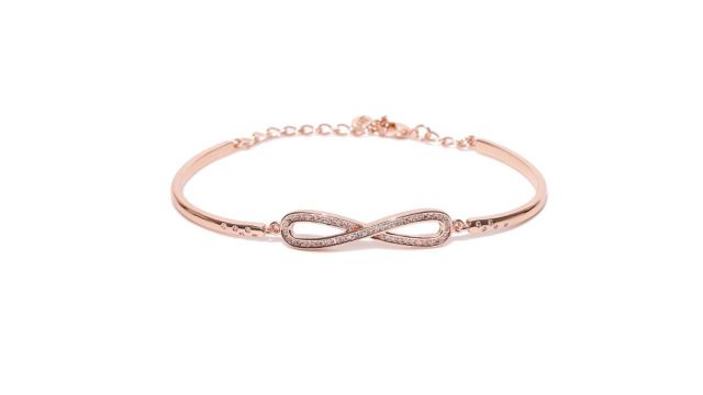 Jewels Galaxy 18K Rose Gold-Plated Handcrafted Bracelet