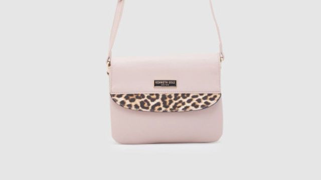Kenneth Cole Nude-Coloured Animal Printed PU Sling Bag