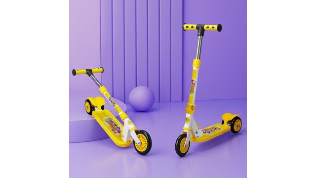 Kidsmate Play Ride 3‑Wheel Metal Kick Scooter for Kids