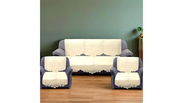 Kuber Industries Floral Sofa Cover (Pack of 6)