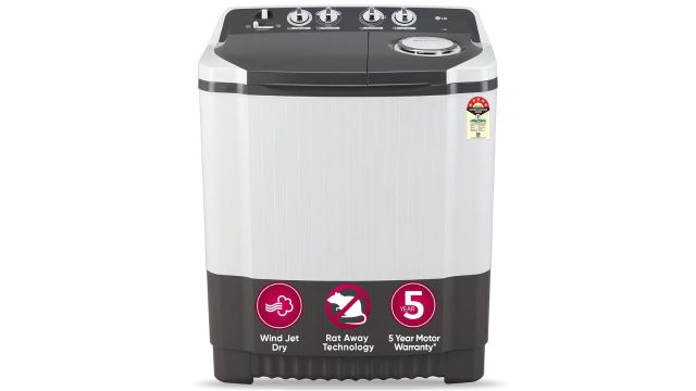 LG 7 kg, 5‑Star, Wind Jet Dry (Semi‑Automatic Top Load)