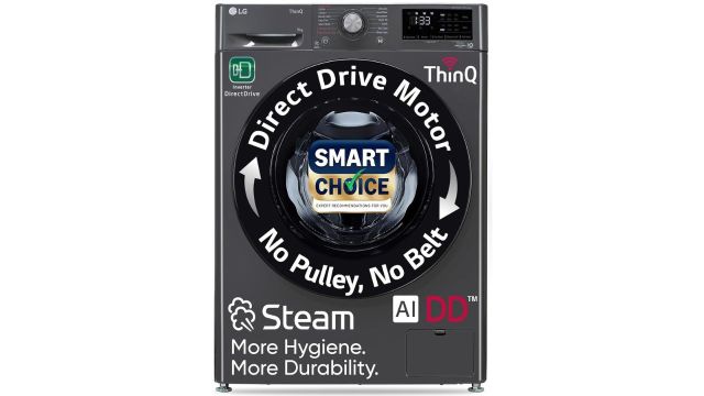 LG 9 kg, 5‑Star, AI Direct Drive, Steam, 6 Motion DD, Wi‑Fi (Front Load)