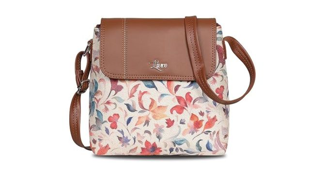 LIVRO Women's Vegan Leather Printed Hand Crafted Flap Sling Bag